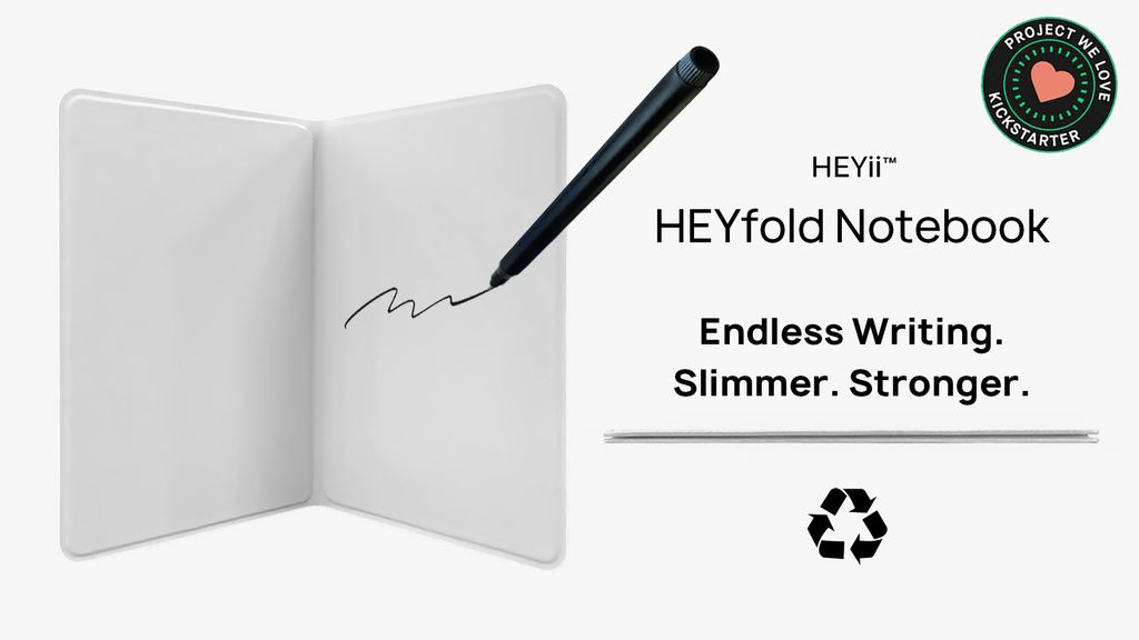 Kickstarter - HEYfold Notebook Write Forever, Super Slim—Your Daily Must