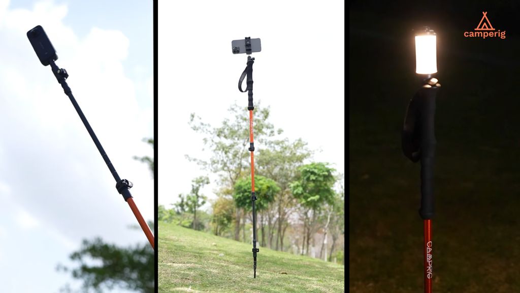 Kickstarter - Selfie Trekking Pole That Works as Monopod and Light Stand