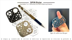 Kickstarter - SPIN Ruler - Compact sketch tool with a spinning feature