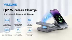 Kickstarter - VitaLink Qi2 Wireless Charge Station with Bluetooth Phone