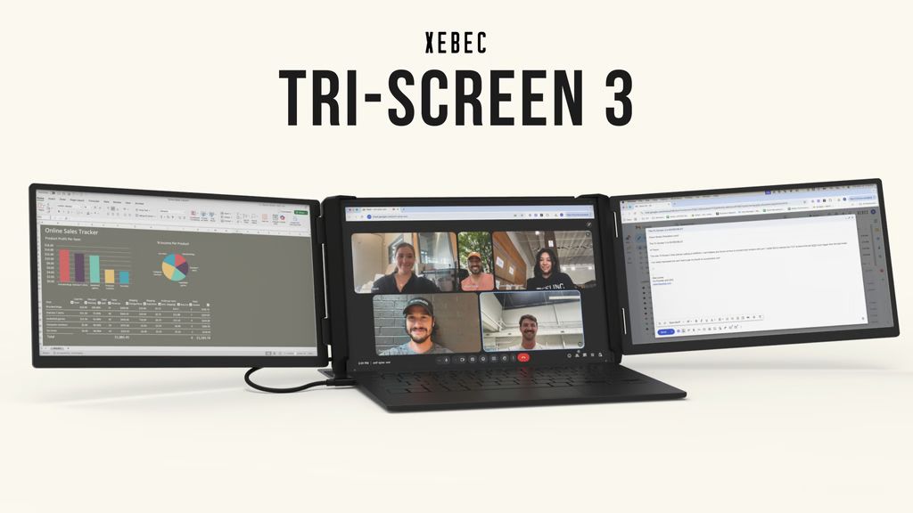 Kickstarter - Xebec Tri-Screen 3 Instantly Add Two Monitors To Any Laptop