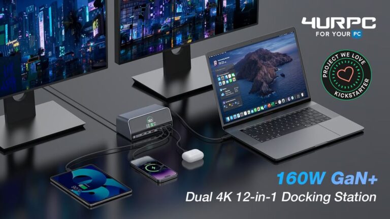 Kickstarter - 4URPC 160W GaN+ 12-in-1 Dock with Power & Resolution Display