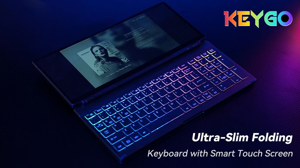 Kickstarter - KeyGo — Ultra-Slim Folding Keyboard with Smart Touch Screen