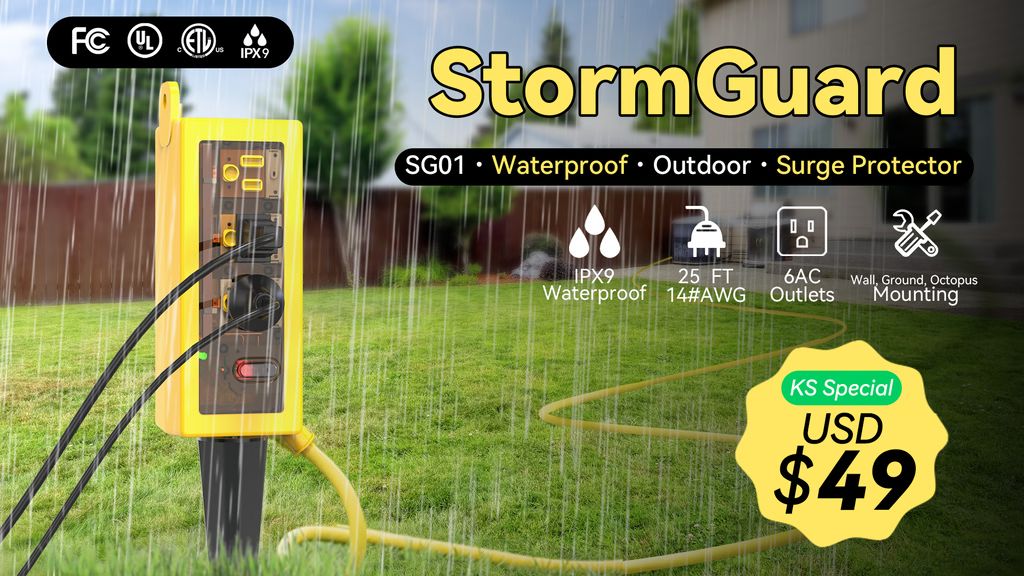 Kickstarter - StormGuard–Waterproof Surge Protector for All Outdoor Usages