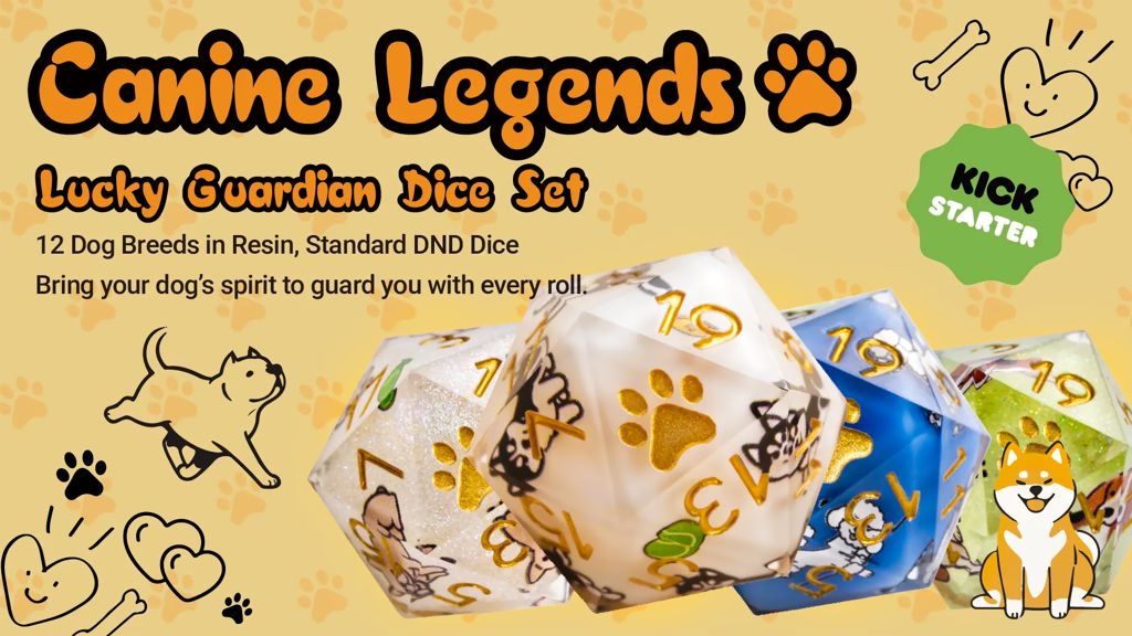 Kickstarter - Canine Legends – Lucky Guardian Dice Set