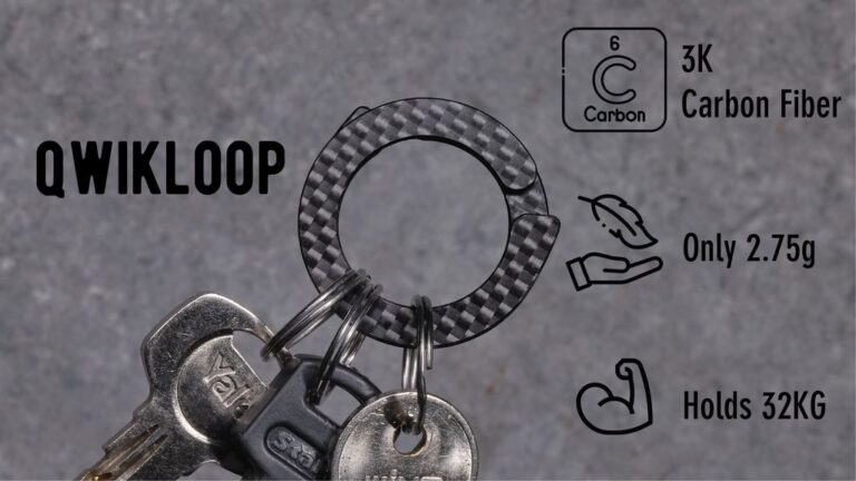 Kickstarter - QWIKLoop - Ultrathin and lightweight carbon fiber keyring
