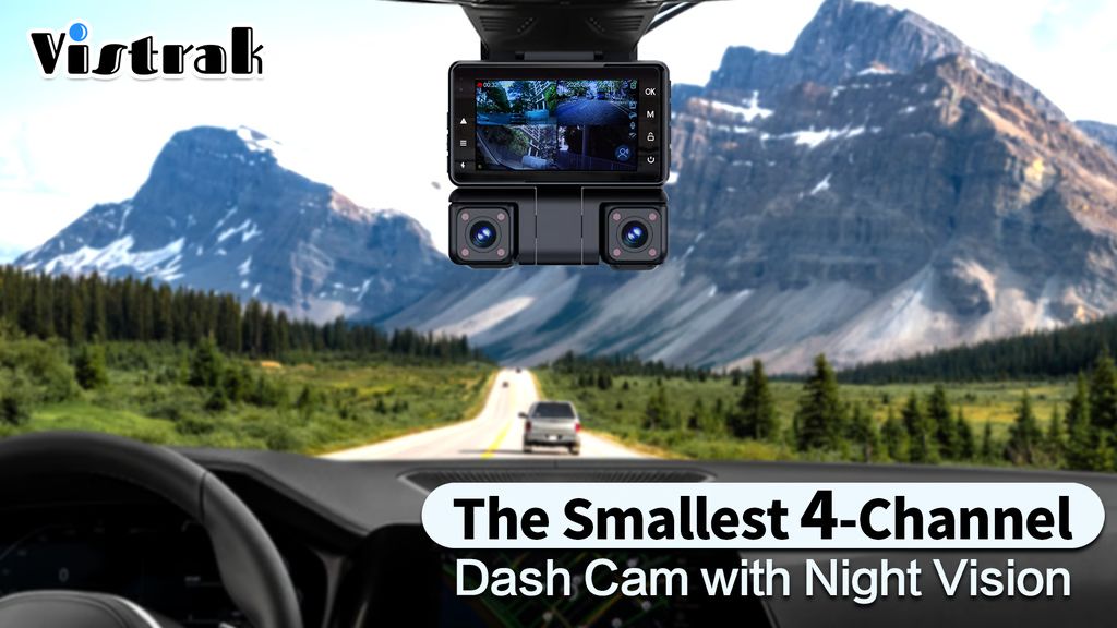 Kickstarter - Vistrak The Smallest 4-Channel Dash Cam with Night Vision