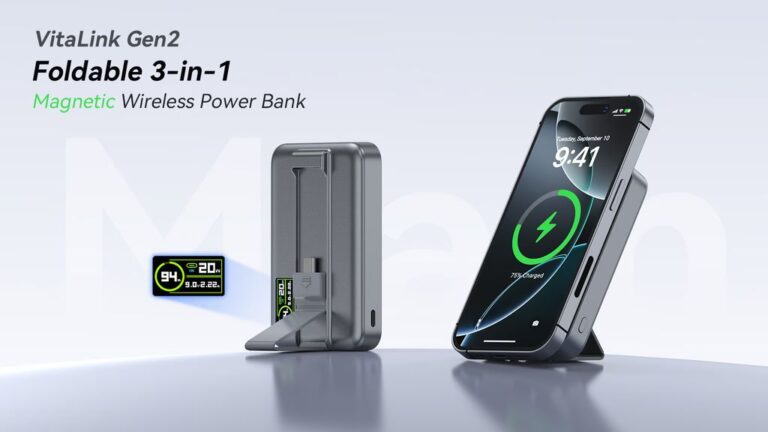 Kickstarter - VitaLink Gen2 Foldable 3-in-1 Wireless Power Bank with You