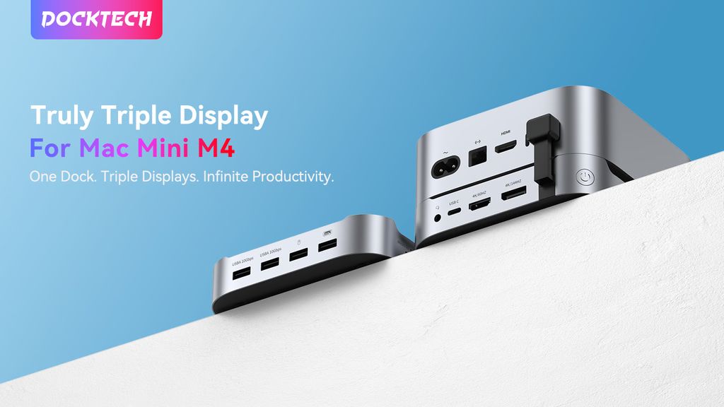 Kickstarter - DockTech 11-in-1 Dock Expand Your Mac Mini PC to 3 Monitors