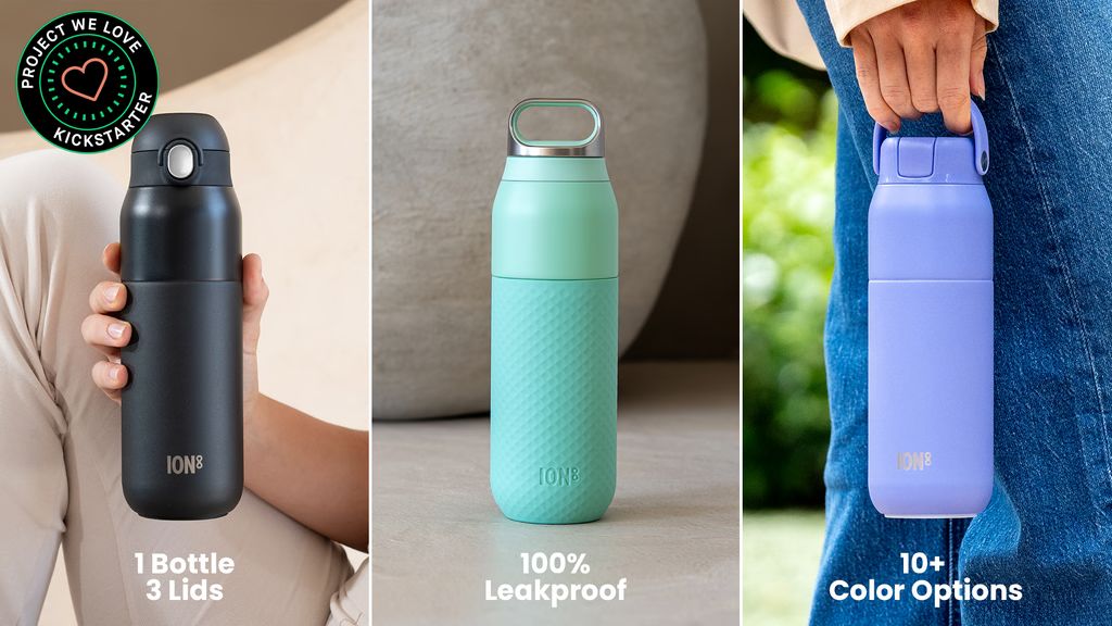 Kickstarter - ION8 PRIMO - Modular water bottle with interchangeable lids