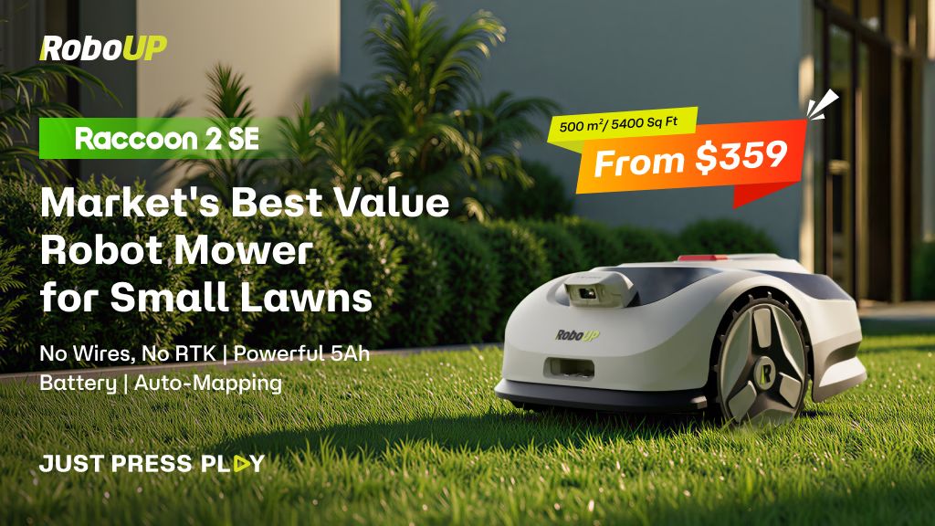 Kickstarter - Raccoon 2 SE Best Value Robot Mower for Small Lawns