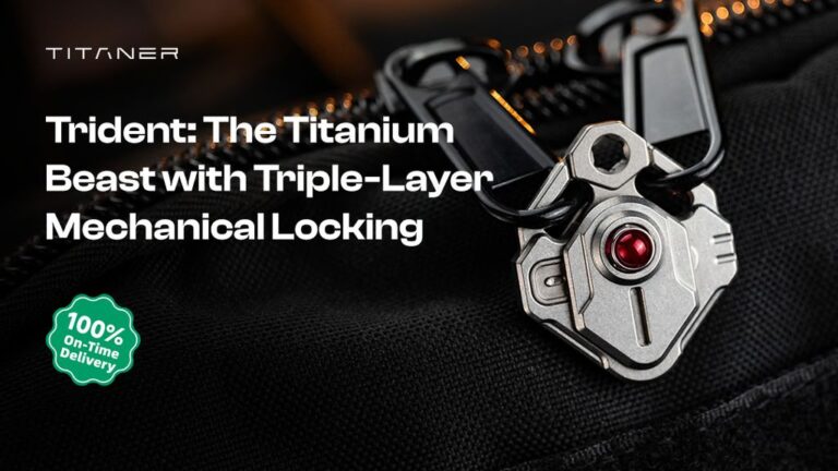 Kickstarter - Titaner Trident World's First 3-Level Titanium Zipper Lock