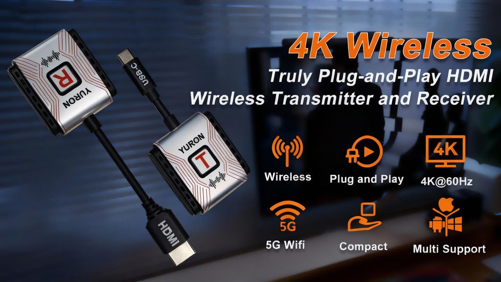 Kickstarter - YURON Plug-and-Play 4K Wireless Transmitter & Receiver