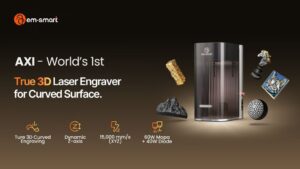 Kickstarter - EM-Smart AXI — True 3D Laser Engraver for Curved Surfaces