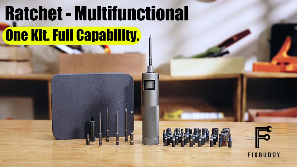 Kickstarter - FixBuddy Ratchet Manual Control, 180° Pivoting Power