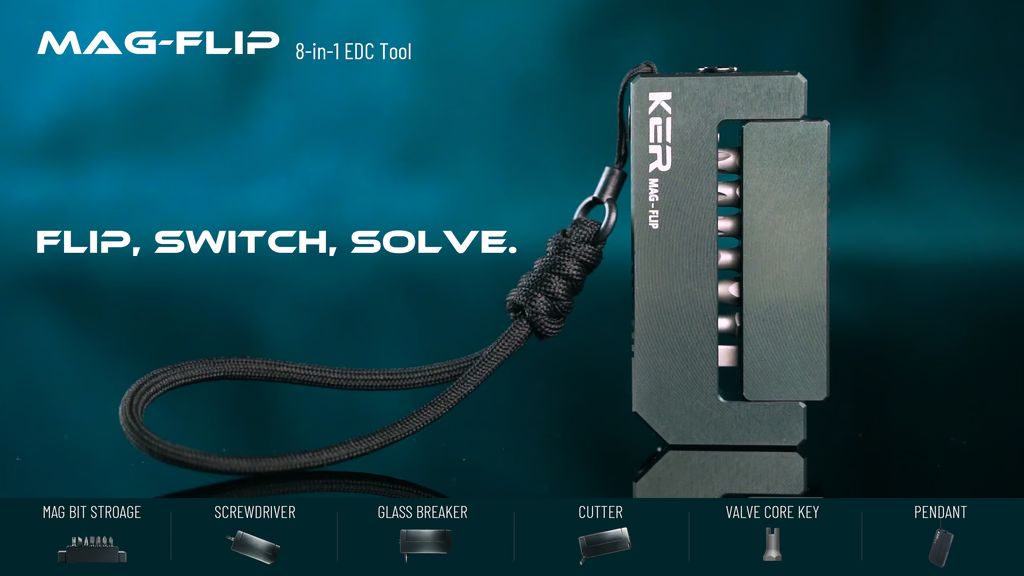 Kickstarter - MAG-FLIP an 8-in-1 Magnetic Multifunction EDC Tool