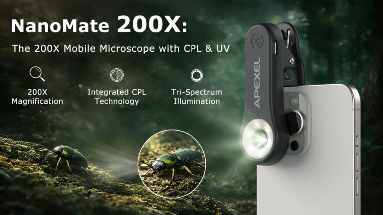 Kickstarter - NanoMate 200X The 200X Mobile Microscope with CPL & UV