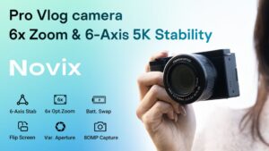 Kickstarter - Novix-Pro Vlog Camera with 6x Zoom & 6-Axis 5K Stability
