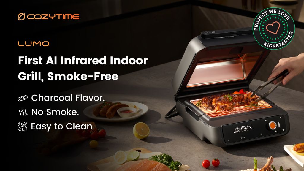 Kickstarter - COZYTIME LUMO First AI Infrared Indoor Grill, Smoke-Free