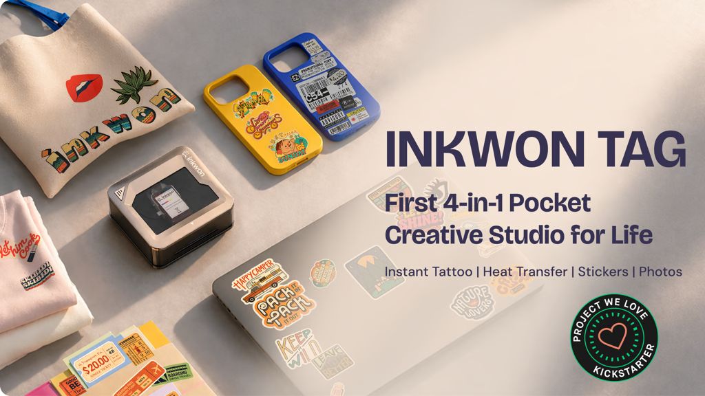 Kickstarter - INKWON Tag - World's 1st 4-in-1 Pocket Creative Studio