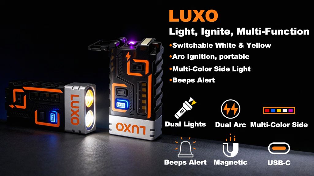 Kickstarter - LUXO EDC Flashlight with Arc Lighter and Utility Features
