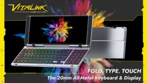 Kickstarter - VitaLink 20mm Thin 180° Foldable Keyboard & 4K Touchscreen