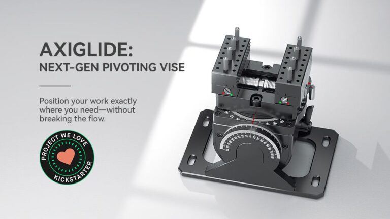 Kickstarter - AxiGlide Next-gen Pivoting Vise for Smooth, Precise Control