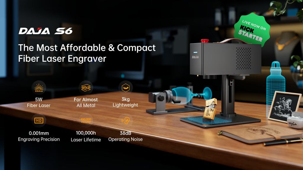 Kickstarter - DAJA S6, The Most Affordable & Compact Fiber Laser Engraver
