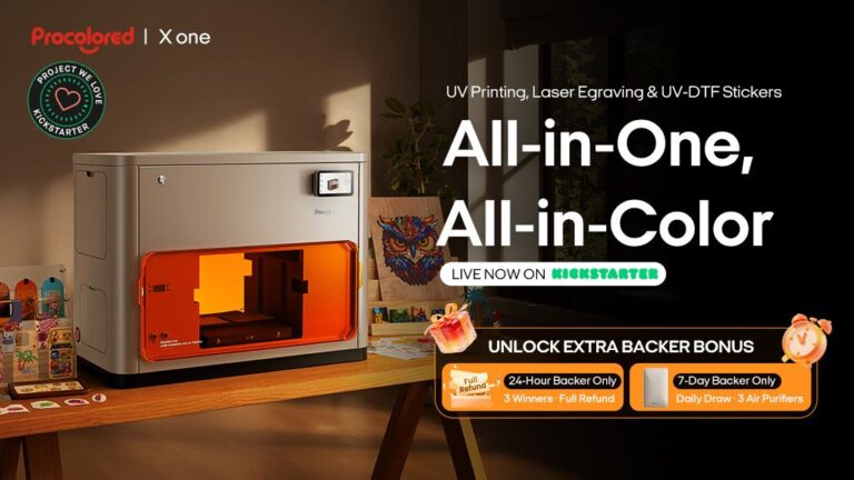 Kickstarter - Procolored X one UV Printing, Engrave, Sticker - All in One