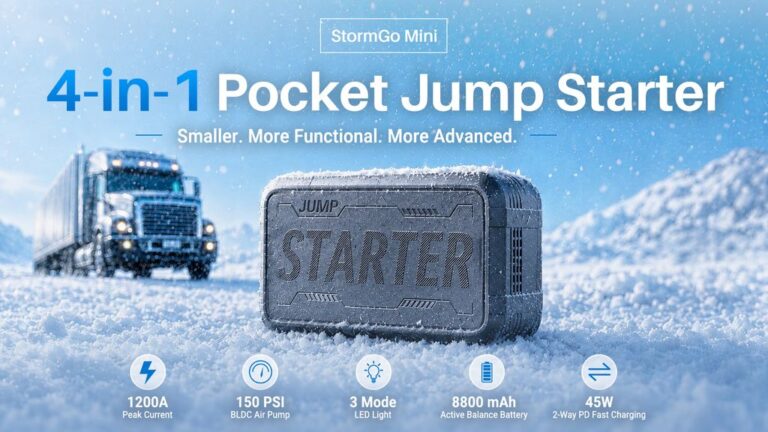 Kickstarter - StormGo Mini T6 ：4-in-1 Pocket-Sized Jump Starter