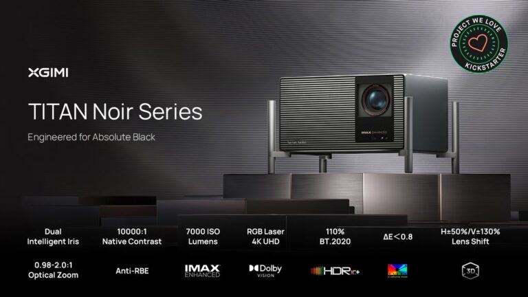 Kickstarter - XGIMI TITAN Noir Series A Dual Iris 4K RGB Laser Projector