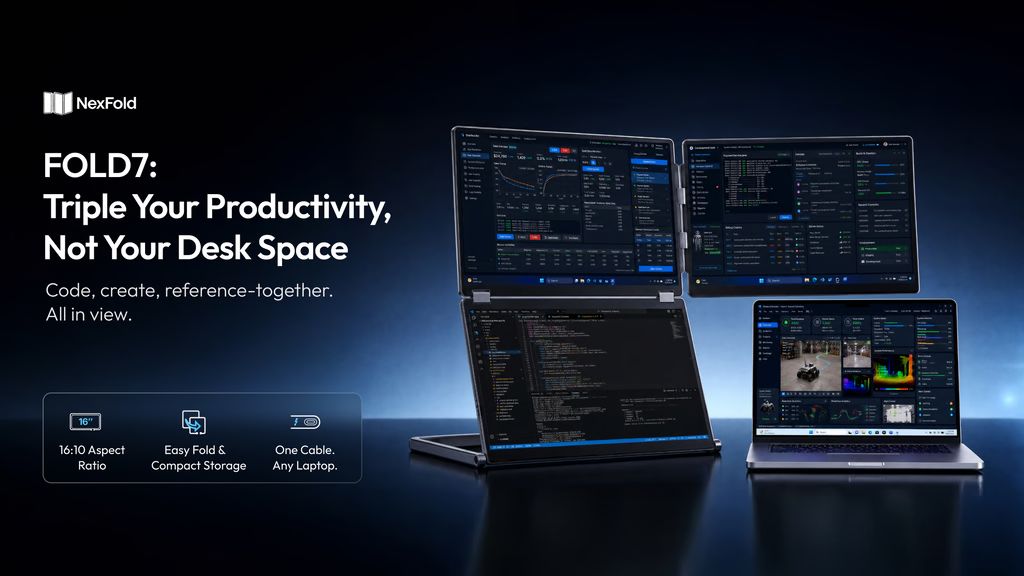 Kickstarter - Fold 7 — Triple Your Productivity, Not Your Desk Space