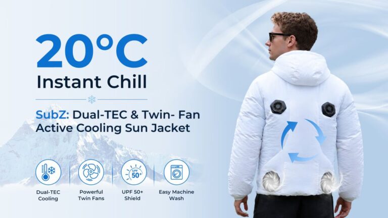 Kickstarter - SubZ Dual-TEC & Twin-Fan Active Cooling Sun Jacket