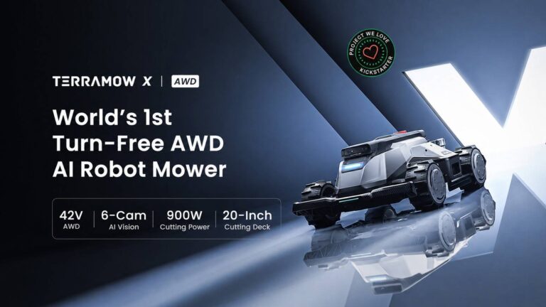 TerraMow X AWD - World's 1st Turn-Free AWD AI Robot Mower