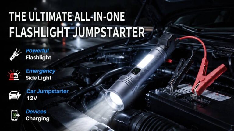 FlashRev S1- 4-in-1 Flashlight, Jump Starter & Power Bank