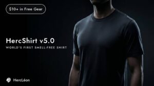 HercShirt V5.0- First Tee That Stays Smell-Free for 30+ Days