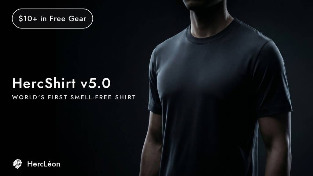 HercShirt V5.0- First Tee That Stays Smell-Free for 30+ Days