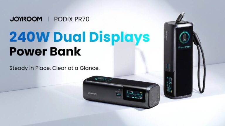 JOYROOM PODIX PR70- 240W Power Bank with Dual TFT Displays