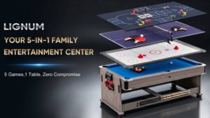 LIGNUM Multi-Game Table - 5 Games, 1 Table, Zero Compromise