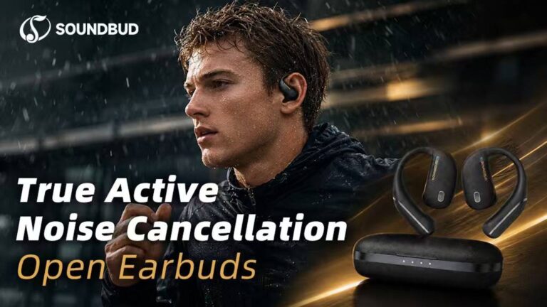 SoundBud OpenAnc- True Active Noise Cancellation Open Earbuds