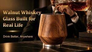 Walnut Whiskey Glass- Handcrafted for the Way You Drink