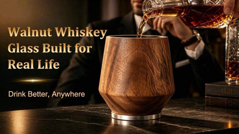 Walnut Whiskey Glass- Handcrafted for the Way You Drink