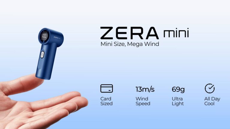ZERA mini - The True Card-Sized Cooling Fan
