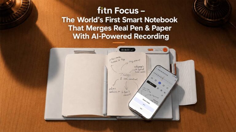 fitn Focus-World's 1st Notebook with Real Pen & AI Recording