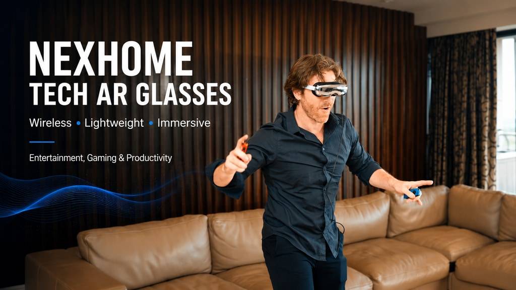 BSTY Smart Wireless AR Glasses with 1000-Inch 3D Cinema