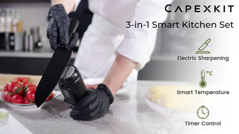 Capexkit- Electric Knife Sharpener with Thermometer & Timer
