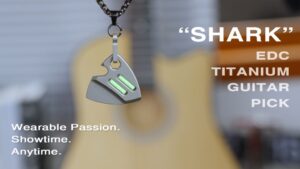KRYN Shark - Titanium Guitar Pick & Everyday Carry Pandant