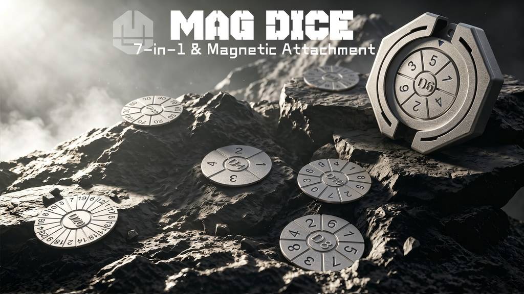 MagDice- 7-in-1 Titanium Magnetic Dice