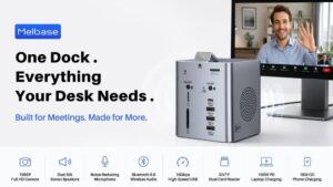 Melbase- 14-in-1 Video & Audio Dock - Clean Up Your Desktop