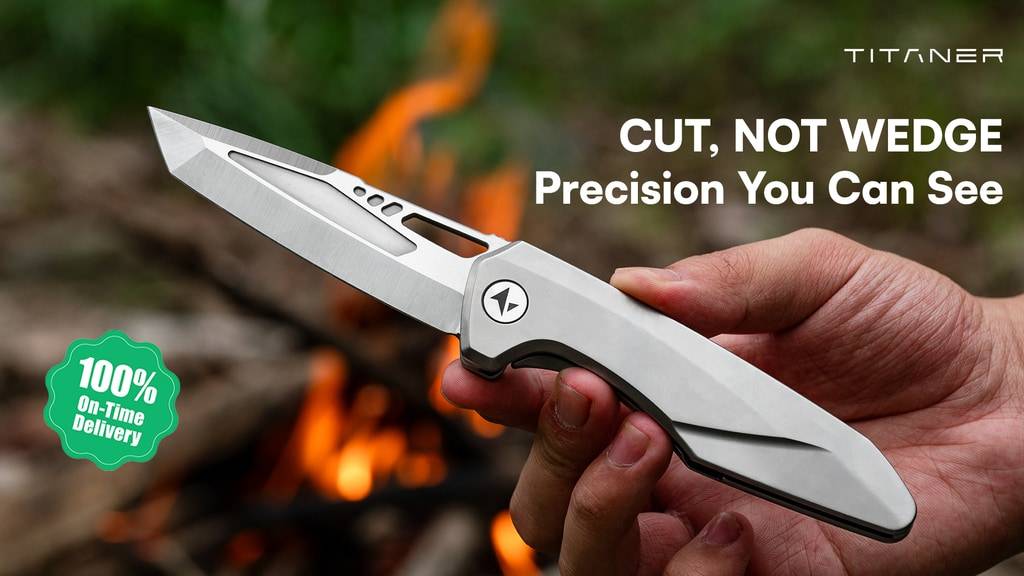 Titaner Razorbill- Titanium 3D CNC Tanto EDC Cutting Tool